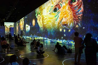創意展廳，梵高畫展，梵高展臺